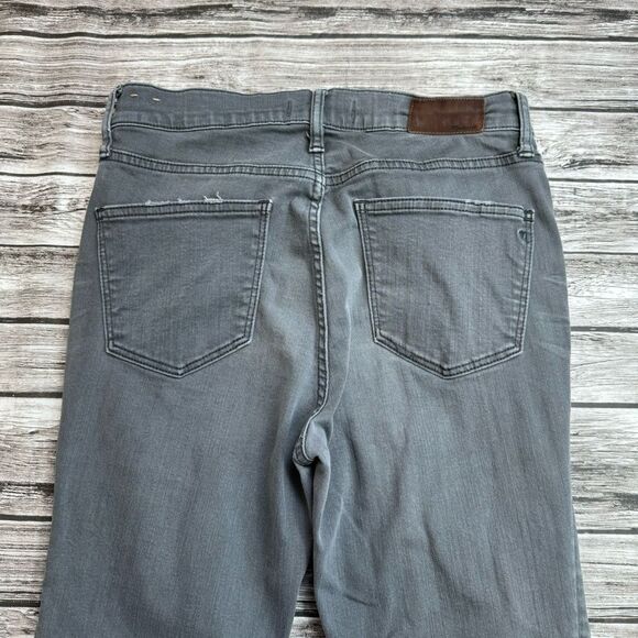 Madewell Women's High Riser Skinny Jeans Grey Gray 28 Zip Zipper Stretch Pockets - Picture 8 of 15